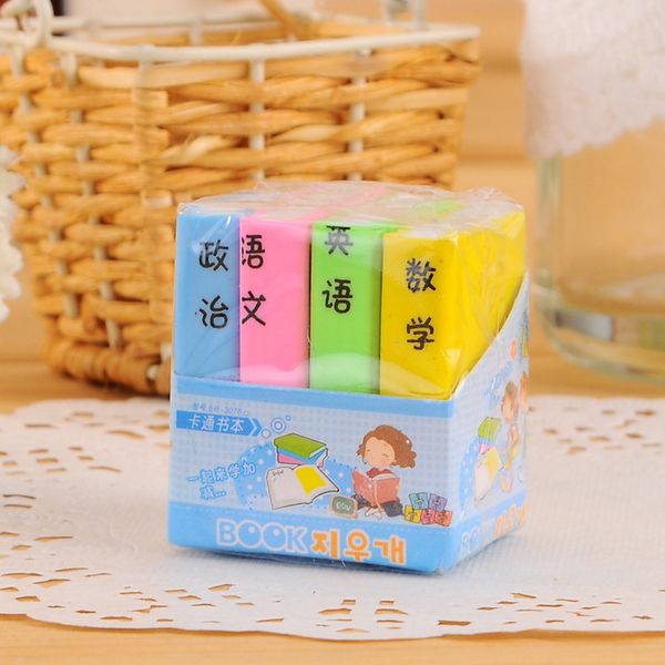

south korea stationery cute cartoon books color rubber eraser textbook students school supplies