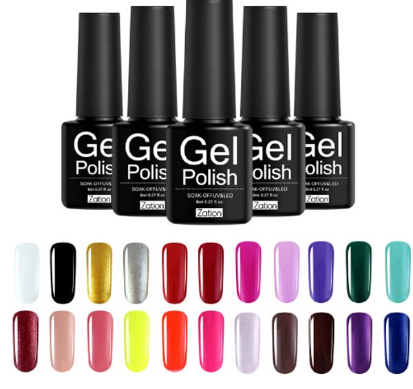 

semi-permanent 29 colors uv gel nail polish lacquer semi permanent pure color nail glue soak off hybrid gel varnish, Red;pink