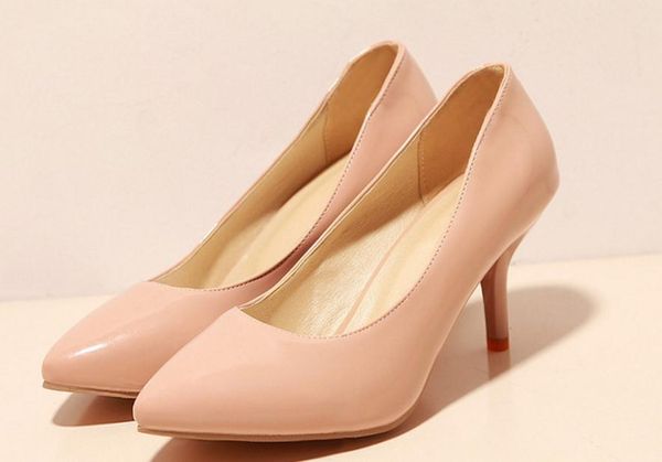 

send brides shoes pointed end 4046 womens single shoes high heel shoes, Black