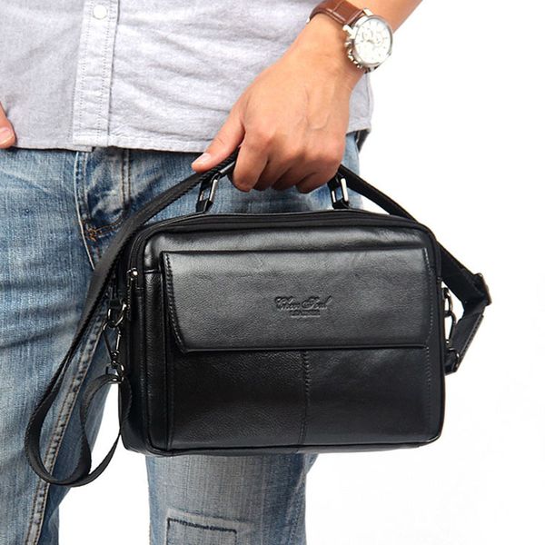 

men genuine leather bag business tote briefcase handbag cross body bag male messenger shoulder bags