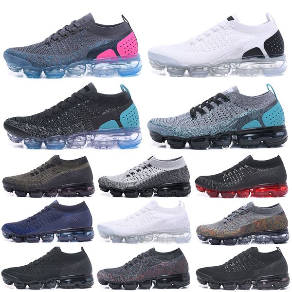 

new fly 2.0 tn men running shoes womens racer blue orca pure platinum triple black white multi-color knit sports sneakers trainers, White;red