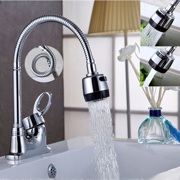

deck mounted kitchen bathroom basin sink water faucet taps flexible spout chrome ceramic valve bathroom basin faucets mixer tap