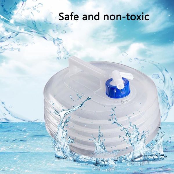 Acheter Bouteille Deau Pliable Bouteille Deau De Voiture Portable Seau De Camping Bouteille Dexpansion En Plastique Pliante De Compression Sport 3l
