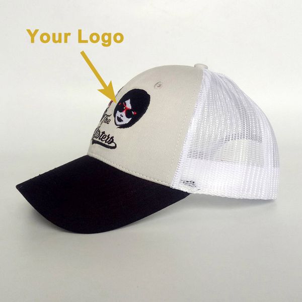 Kavisli Visor Mesh Geri Küçük MOQ Giyim Aksesuar Hediye Şapka Kaliteli Toptan Popüler Trucker Cap Özel Şapka Beyzbol Spor Kapaklar