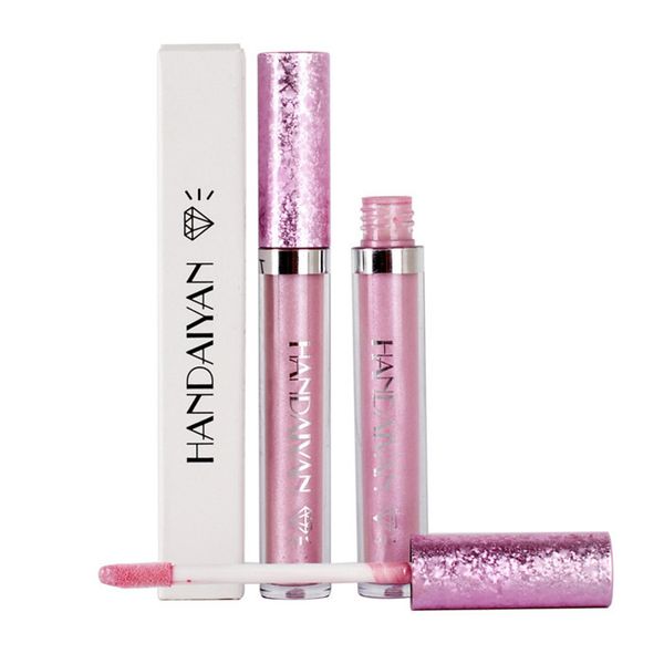 

Handaiyan diamond hining ryukin pearly lu ter long la ting lip tick 6 color himmer no tick cup lipglo dhl 120pc