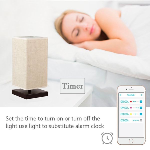 

Горячая смарт настольная лампа WiFi затемнения разноцветные изменение цвета свето