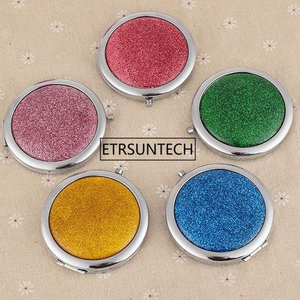 

portable folding mirror stainless steel metal makeup cosmetic pocket mirror for makeup tools f1494