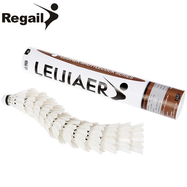 

12pcs training white duck feather shuttlecocks birdies badminton ball sport
