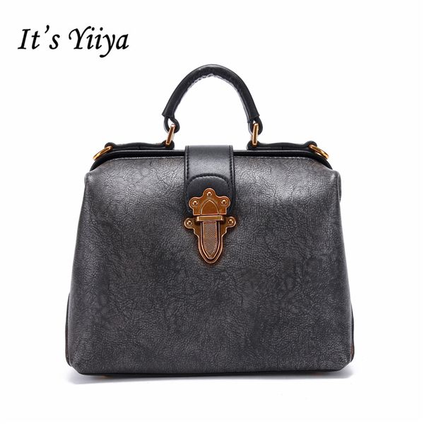 

it's yiiya sales 3 colors women genuine leather handbag fashion casual vintage lady style girls bag messenger bags ss1203