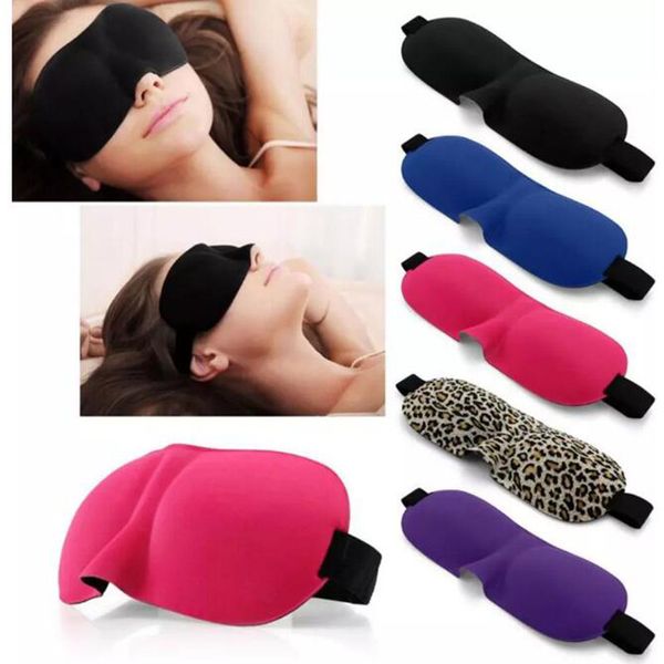 3D Eye Aid Mask Travel Sleep Rest Eye Shade Cover Ombra Sleeping Eye Mask 7 colori 1000 pezzi