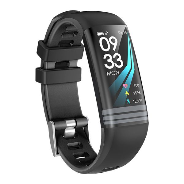 

smart fitness bracelet color screen ip67 waterproof heart rate blood pressure oxygen multi sport mode band for men women watch, Slivery;brown