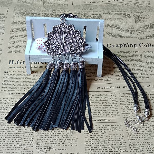 

tassel necklace for women big ethnic necklace bohemia long choker statement boho vintage punk fashion jewelry, Golden;silver
