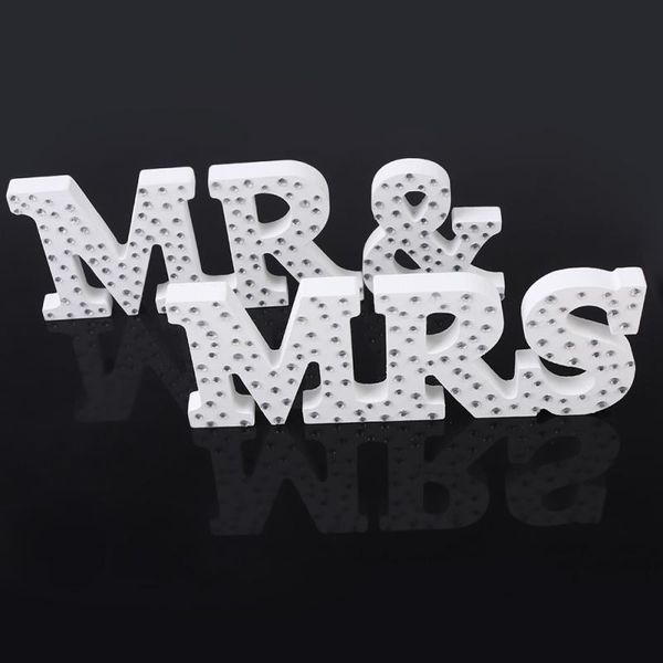 

romantic c wedding party supplies mr & mrs crystal wooden letters wedding ornaments supplies new brand