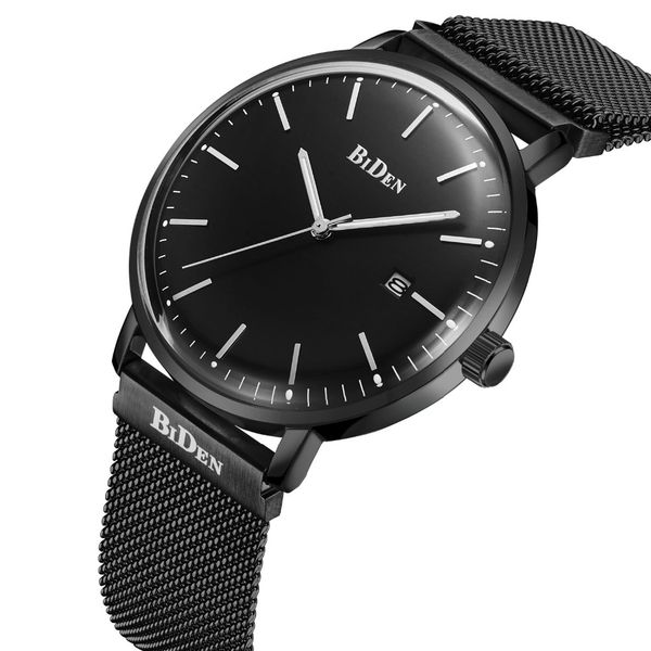 

men's ultra-thin mesh belt waterproof fashion foreign trade explosion watch, Slivery;brown