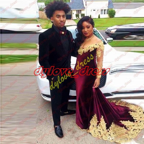 

2021 burgundy prom dress party dresses mermaid dress long sleeve, Black
