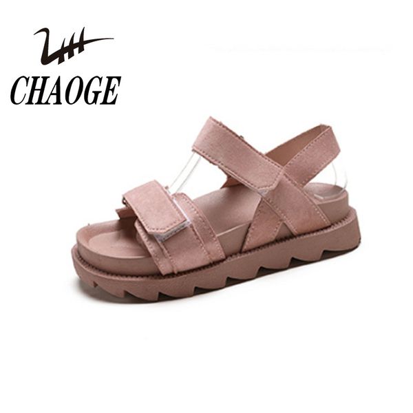 

2018 new summer harajuku style flat casual thick-soled platform women's sandals #12, Black