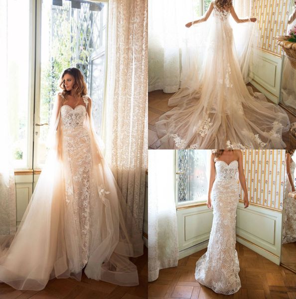 

milla nova кружева русалка свадебные платья милая аппликация свадебные платья с мысом плюс размер спинки свадебное платье на заказ, White