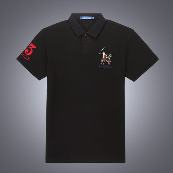 

18century classic men футболки дизайнер кусок чистого хлопка вышивка рубашка поло мужская марка футболка с коротким рукавом женщины топы раз, White;black