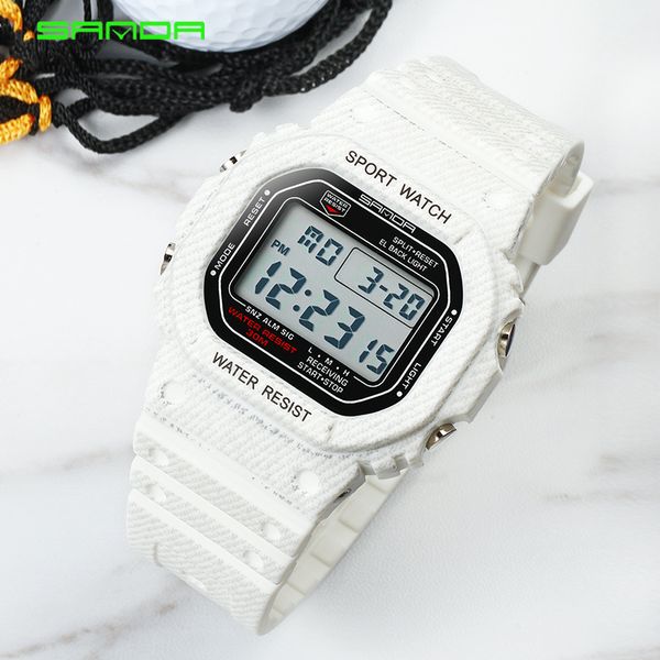 

sanda sport watch men famous led digital watches waterproof male clocks men's watch relogio masculino esportivo, Slivery;brown