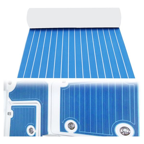 

universal mats carpets teak floor boat eva decking sheet marine blue with white stripe 47" x 94" 1/4"