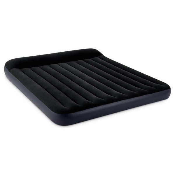 

intex 66770 183*203*22cm 2-3 person use flocking ultralarge air mattress folding bed beach inflatable mat with electric pump