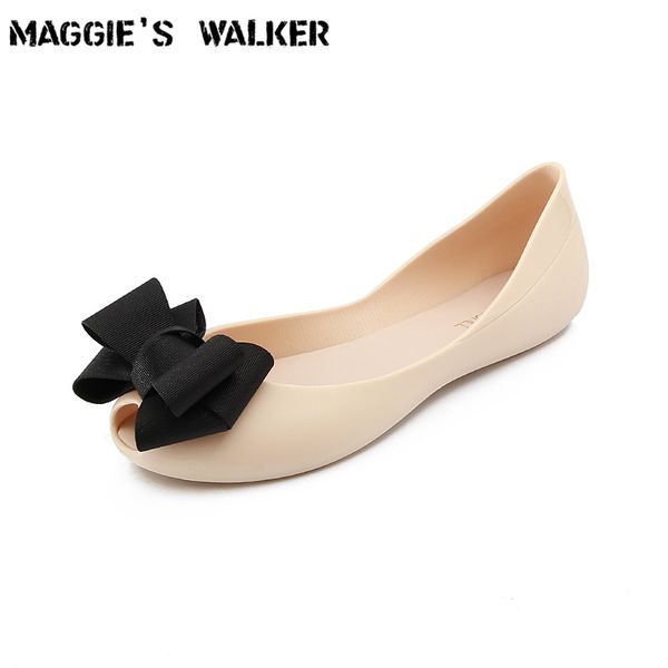 

maggie's walker women crystal beach shoes jelly sandals summer trendy candy-colored slip-on resin wedges rain shoes size 35~41, Black