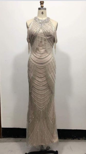 

custom women's long beaded mermaid prom dresses 2018 new floor length sleeveless backless champagne middle east evening gowns in stock, Red