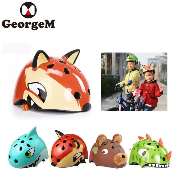 

2018 kids bicycle helmet carton helmet animal ultralight children cycling animal sports ski skate protect 50-58cm
