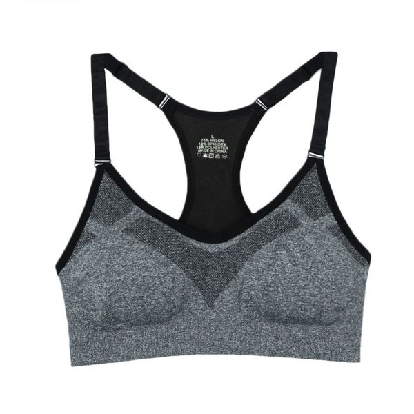 

women jogging fitness workout tank racerback running padded sports bras, White;black