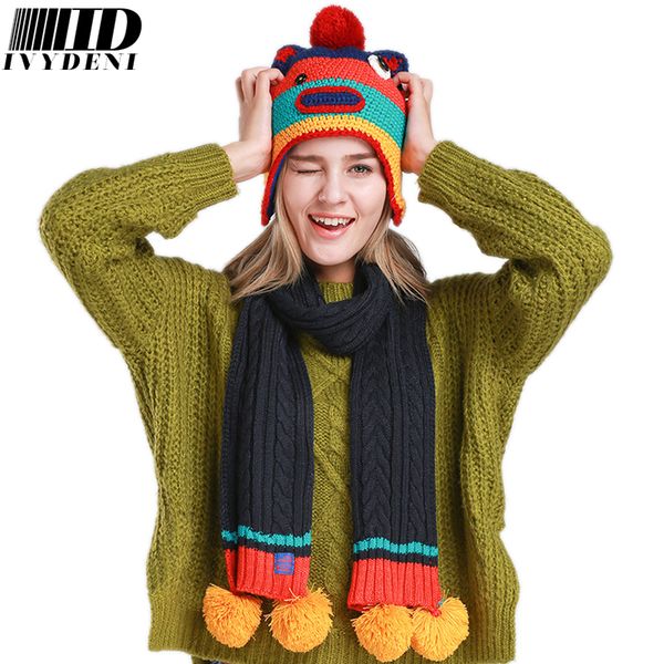 2019 Funny Cartoon Bear Big Mouth Animal Hat Scarf Sets Winter Warm Crochet Knitted Hat Animal Beanies For Adults Women Young Girl From Wutiamou 2019 Funny Cartoon Bear Big Mouth Animal Hat Scarf Sets Winter Warm Crochet Knitted Hat Animal Beanies For Adults Women Young Girl From Wutiamou