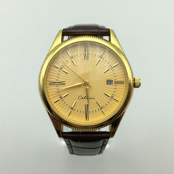 

New AAA Hot Luxury Brand Men's Watch Fashion Sport High Quality Leather Strap Men's Casual Large Dial Quartz Strap Calendar. Men's gift