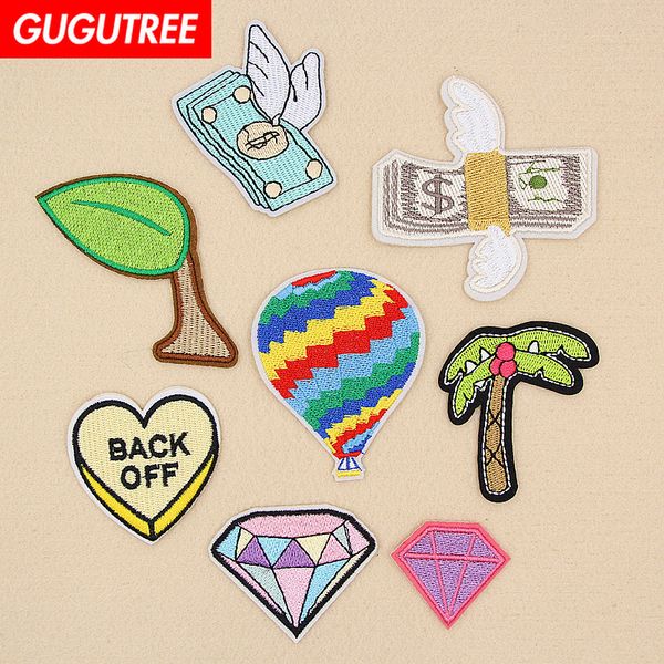 

gugutree embroidery patches individuality patches badge patch applique patch for coat,t-shirt,hat,bags,sweater,backpack sp-127, Black