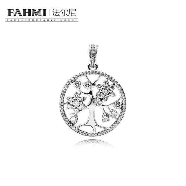 

фахми 100% 925 стерлингового серебра 1: 1 оригинал 390384cz аутентичные темперамент моды гламурный ретро кулон ювелирные изделия венчания же, Black