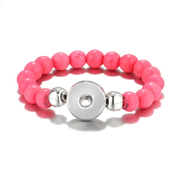 

snap jewelry pink turquoise snap bracelet vintage beaded snap bracelet buttons bangles adjustable watches bracelets, Golden;silver