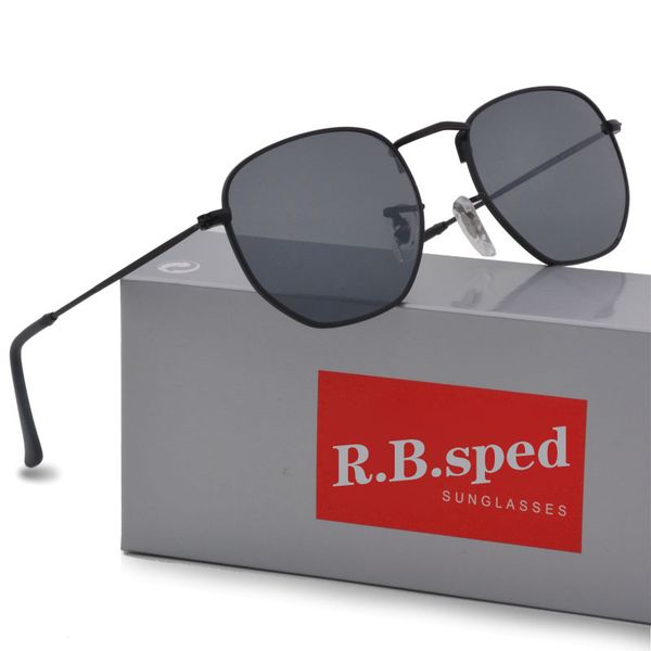 

1pcs classic retro sun glasses man women hexagon sunglasses metal frame eyewear glasses oculos de sol gafas with brown cases, White;black