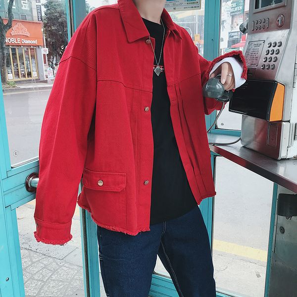 

autumn new personality loose jacket men's trend hong kong style wild jacket casual handsome long sleeves, Black;brown