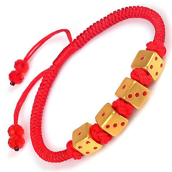 

new pure 999 24k yellow gold women 3d dbead knitted bracelet, Golden;silver