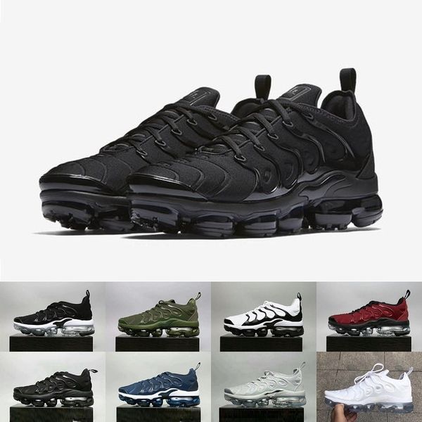 

2019 new tn plu olive in metallic white ilver colorway men male ca ual hoe pack triple black men hoe