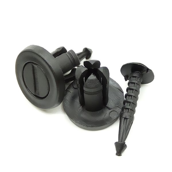 

100pcs 8mm hole car fastener auto bumper fender screw rivets trim panel fixed clips plastic fastener for honda peugeot