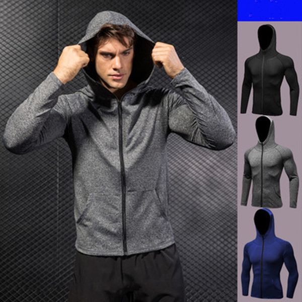 

athletic mens sports outwear jackets gym clothing wholesale quick dry autumn fall new design 2018 s  l xl xxl, White;black