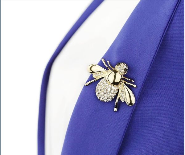 

high quailty new fashion rhinestone animal brooch jewelry lovely alloy bee brooches pins accessories for women, Gray