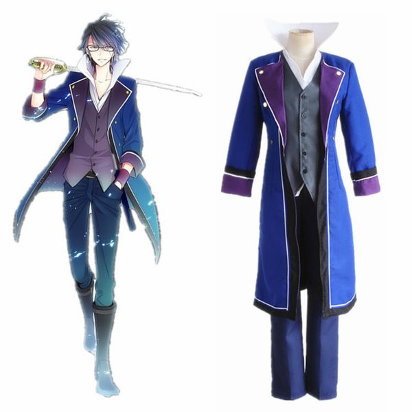 

anime k fushimi saruhiko cosplay costume, Black