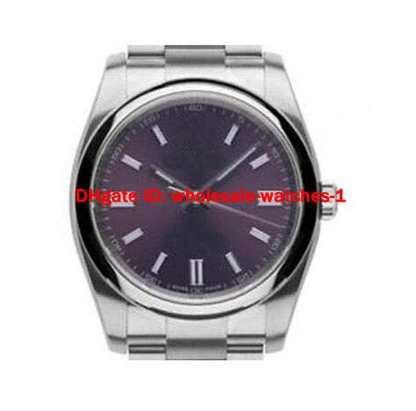 

Whole ale luxury watch men men watche wri t watch automatic tainle teel trap red grape dial 36mm 116000