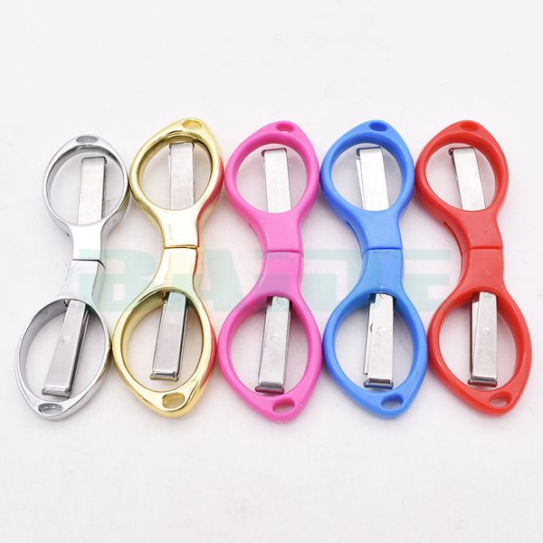 

folding stainless steel scissors fishing scissor keychain camping mini cutter school stationery