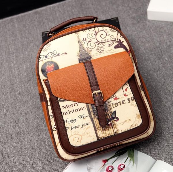 

2018 pu backpack leisure backpack lady bag travel bag small big capacity handbag woman bag backpack style fashion bags rnd453