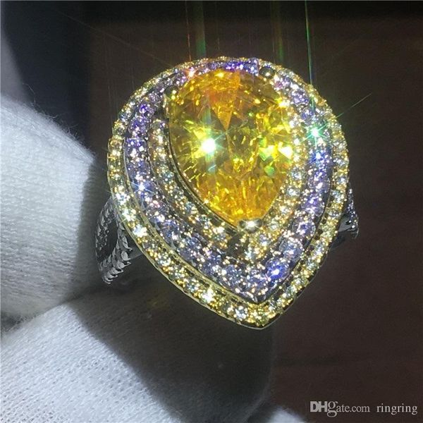 

Luxury 925 Sterling Silver Fashion human Wedding Crystal anniversary Gem Ring Women Men Gift Trendy Jewelry