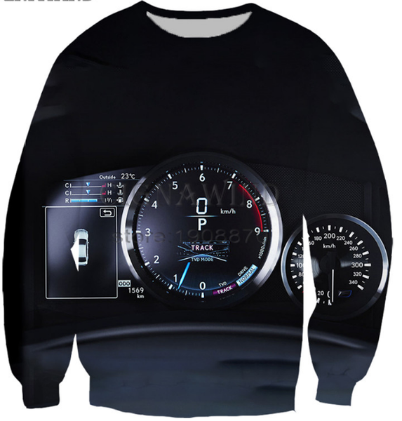 

fashion women/men supercar lexus engine power heart harauku style funny 3d printed crewneck sweatshirts hoodies k153, Black