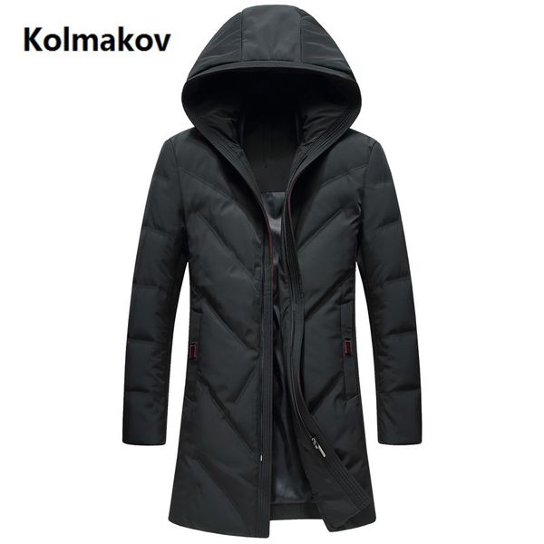

2018 winter men's fashion down jacket mens thicken 90% white duck down coats men jacket men,winter men's warm coat, Black