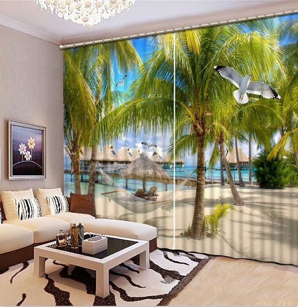 

3d curtain coco landscape window curtain living room kitchen curtains