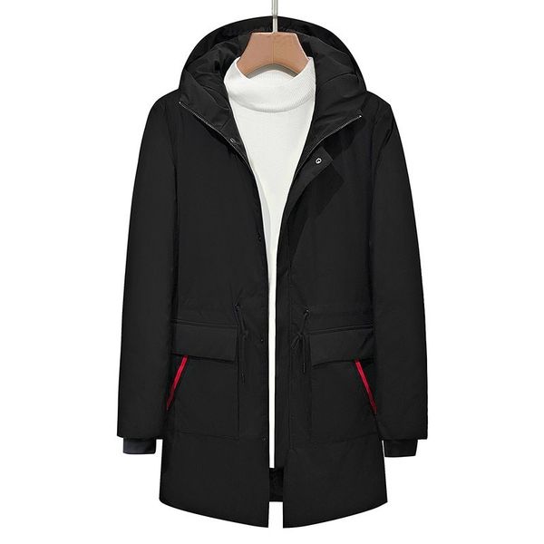 

plus size parkas 8xl 6xl 5xl long jackets winter coat jacket warm coats fashion thick thermal men casual clothing large clothes, Black
